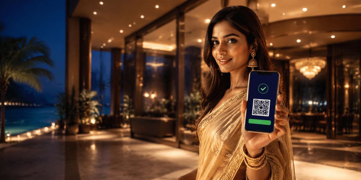 Mobile payment methods illustration showing UPI and Paytm usage
