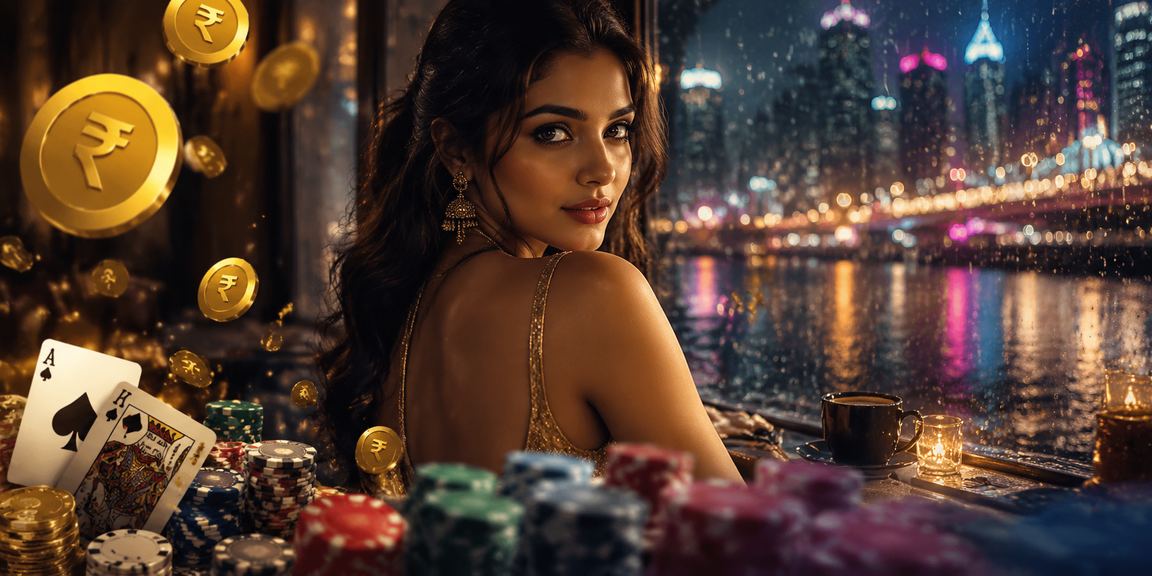Mobile poker game interface with rupee currency